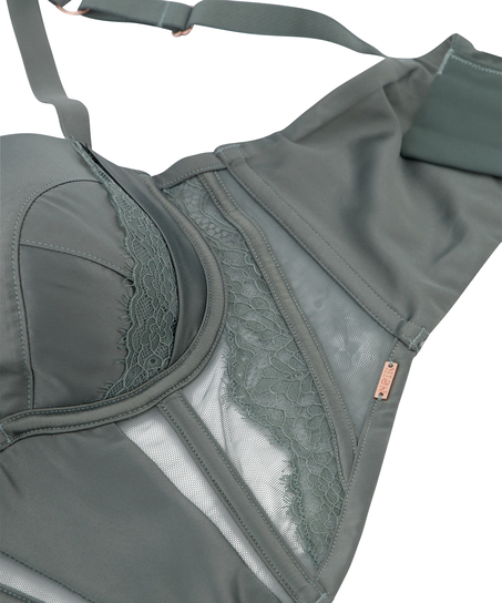 Formstøbt longline bøjle-bh Nicole, Grøn