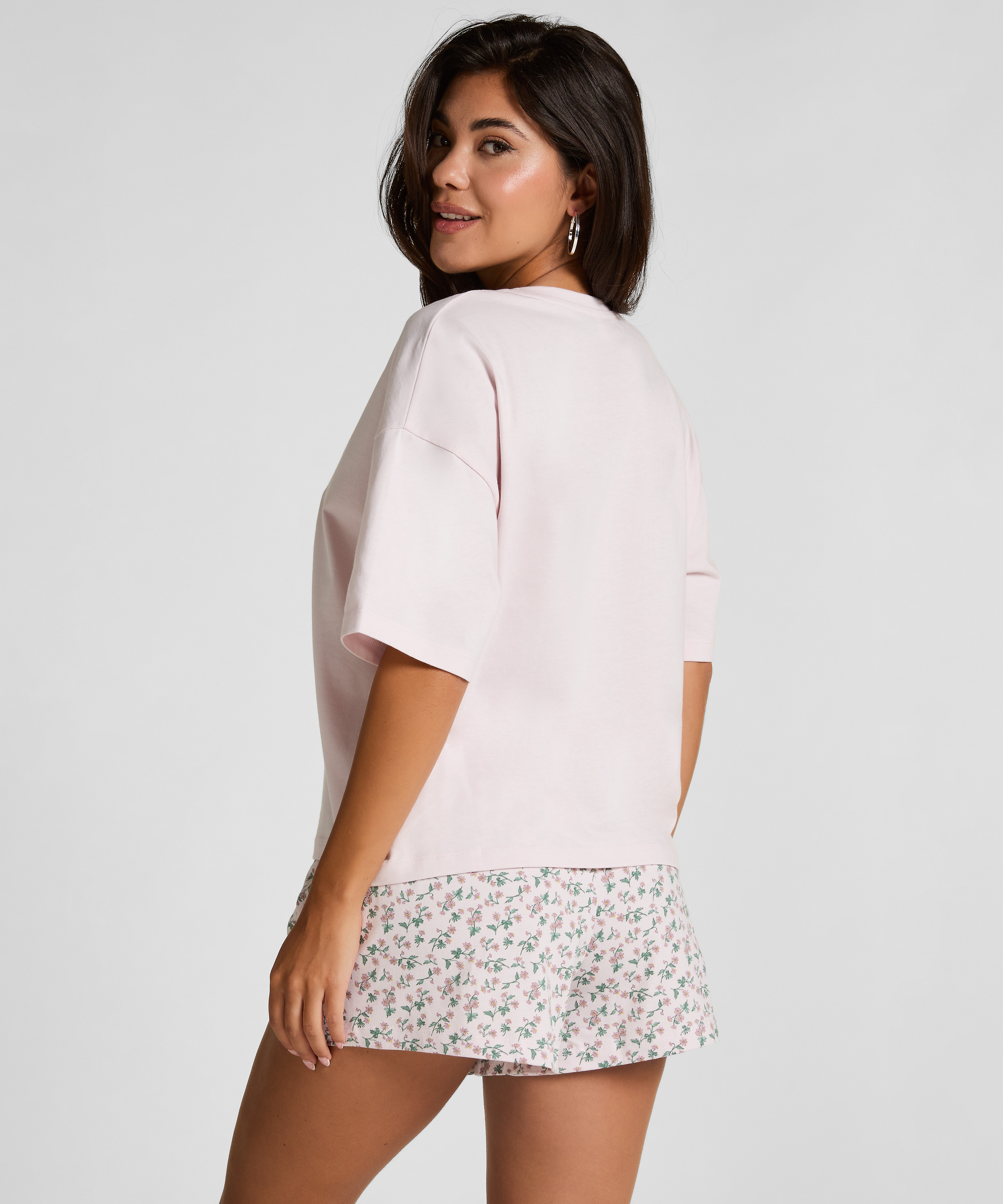 Pyjama Set Cotton Jersey Short, Lilla, main