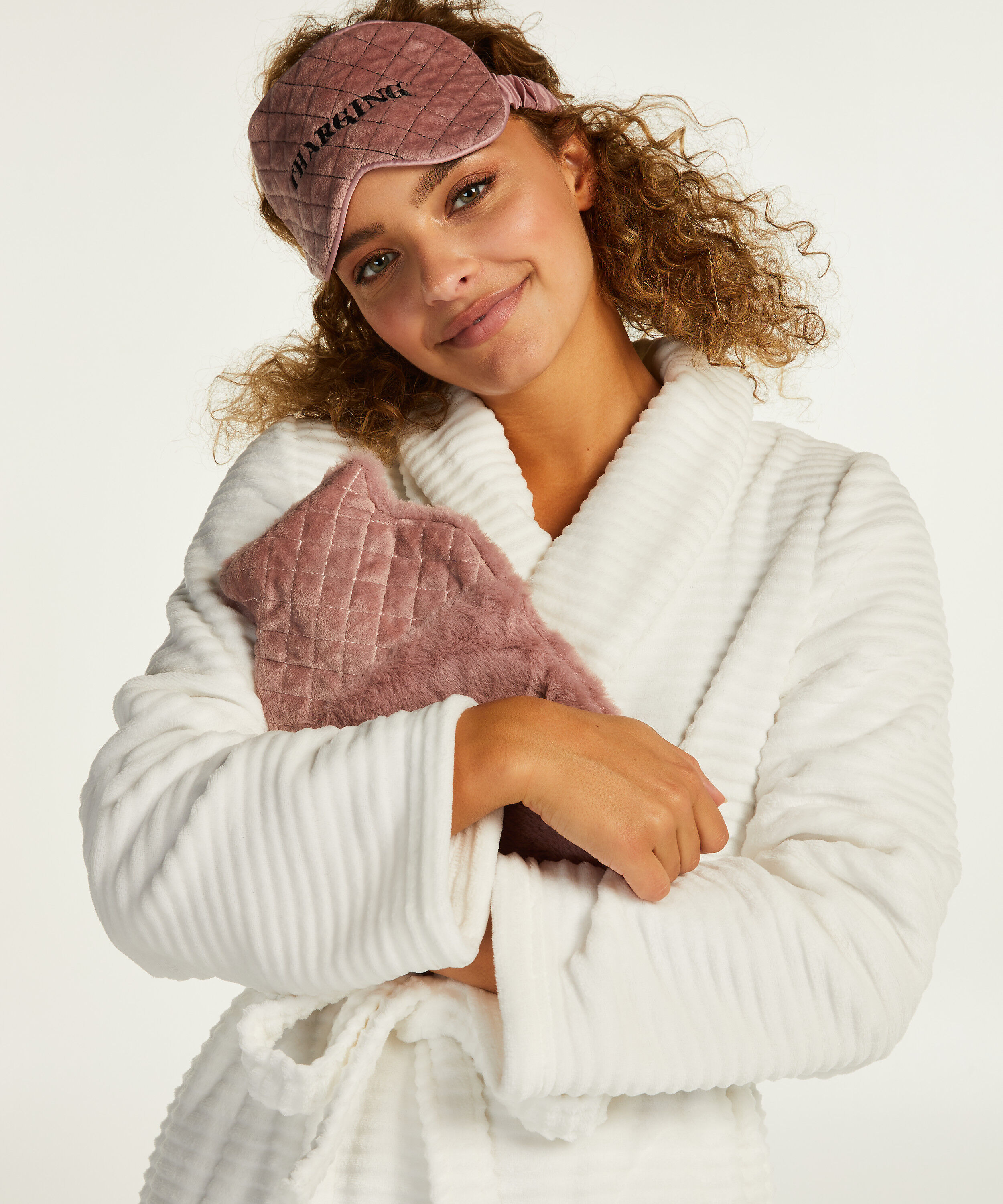 Varmedunk og &oslash;jenmaskes&aelig;t, pink