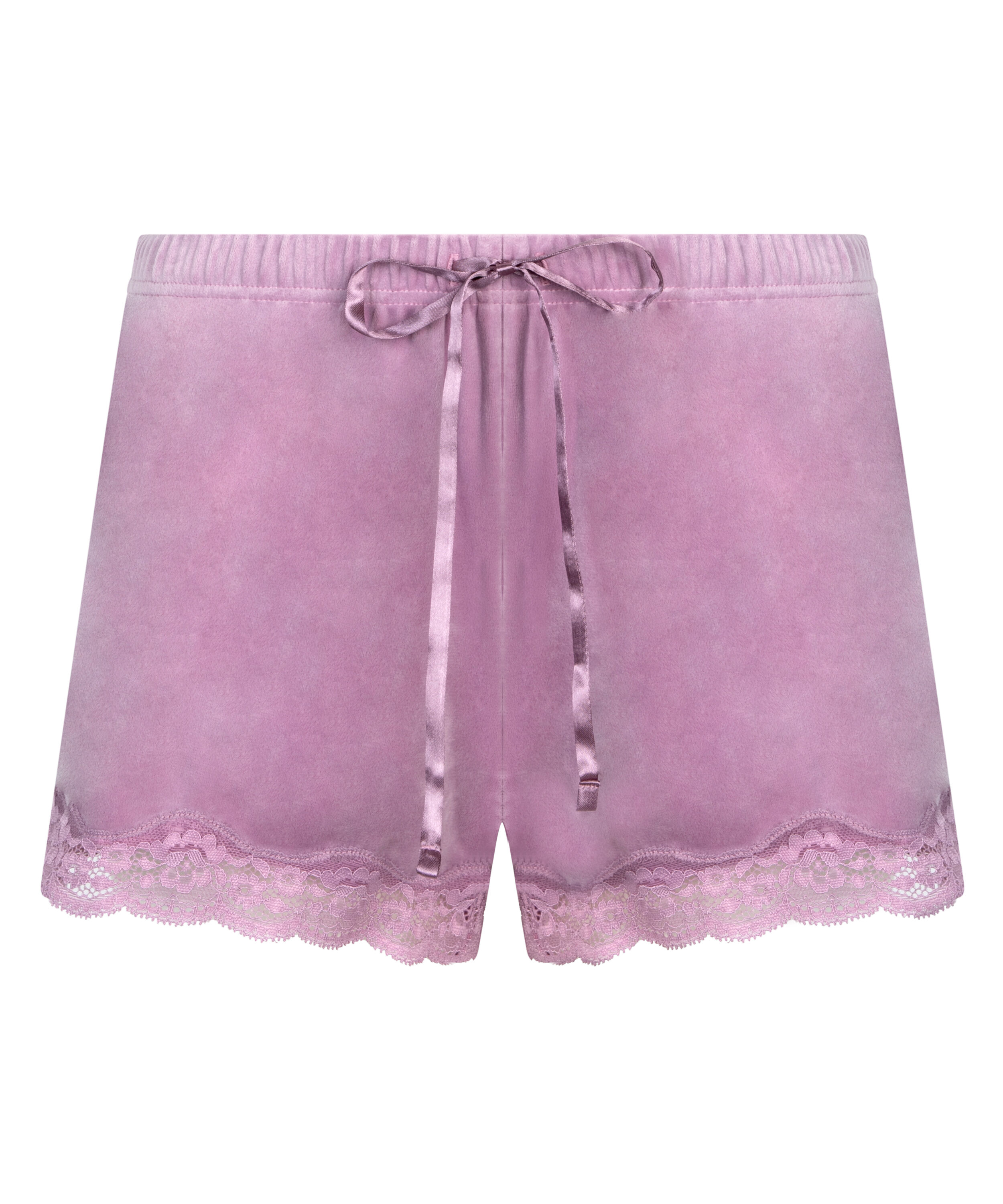 Shorts velour Lace, Lilla