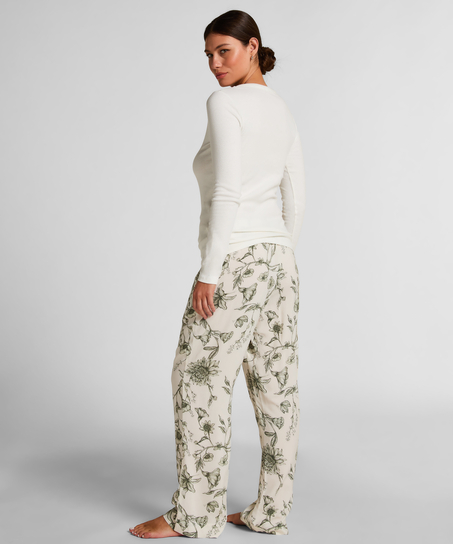 Pyjamatop Bomuld, Hvid