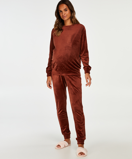 Graviditetstop Velour Shimmer, Brun