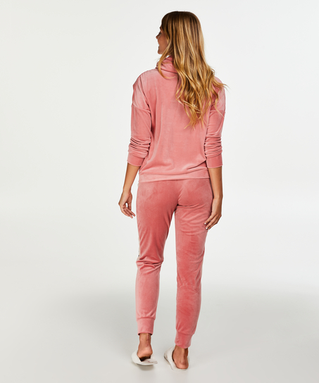 Velours joggingbukser, pink