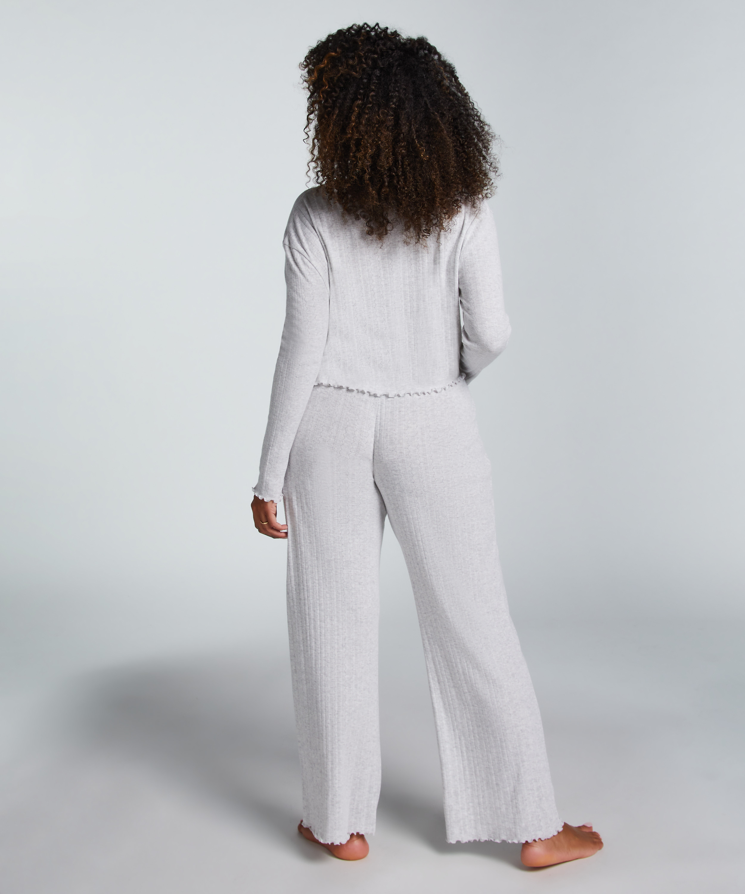 Pyjamastop Pointelle, Beige, main