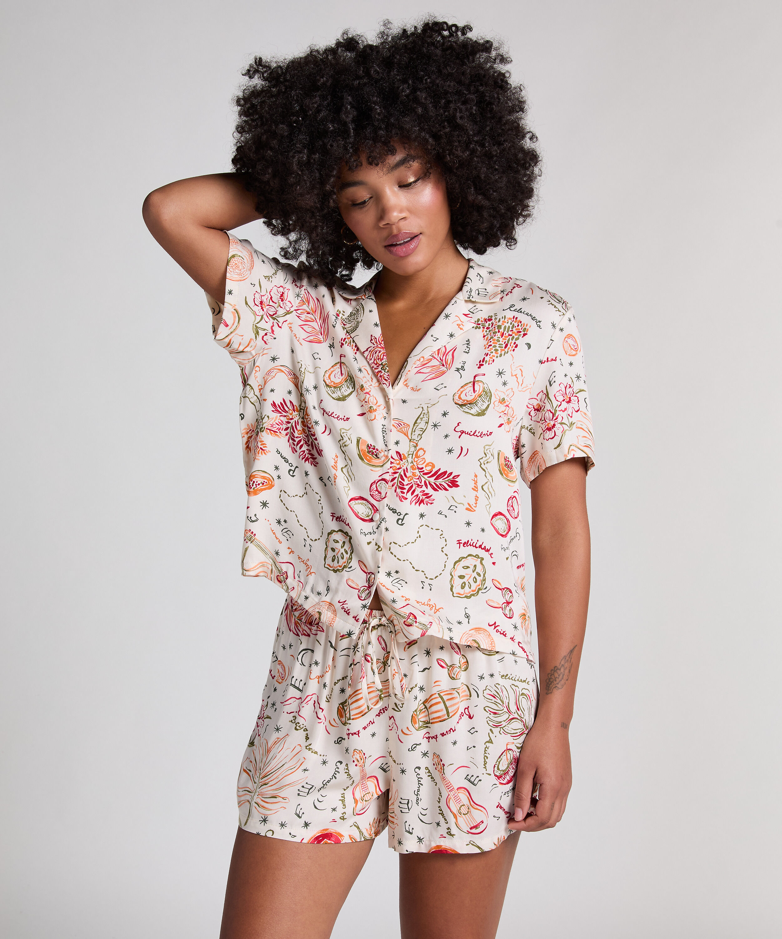 Satinshorts, Hvid Satinshorts, Hvid