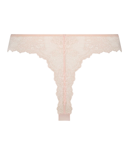 Usynlig g-streng Lace Back, Lyserød