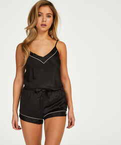 Satin Lace pyjamasshorts, sort