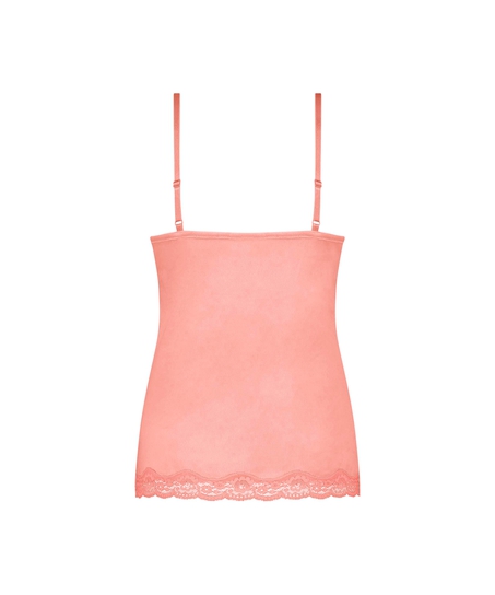 Cami top Velours Lace, Lyserød