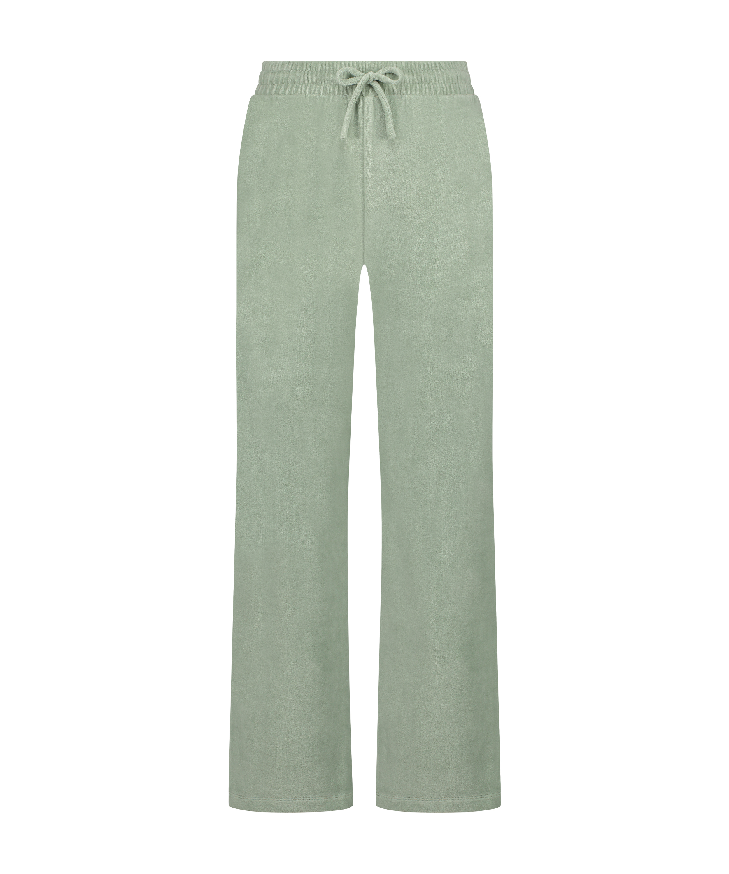 Pyjamasbukser i velour, grøn, main
