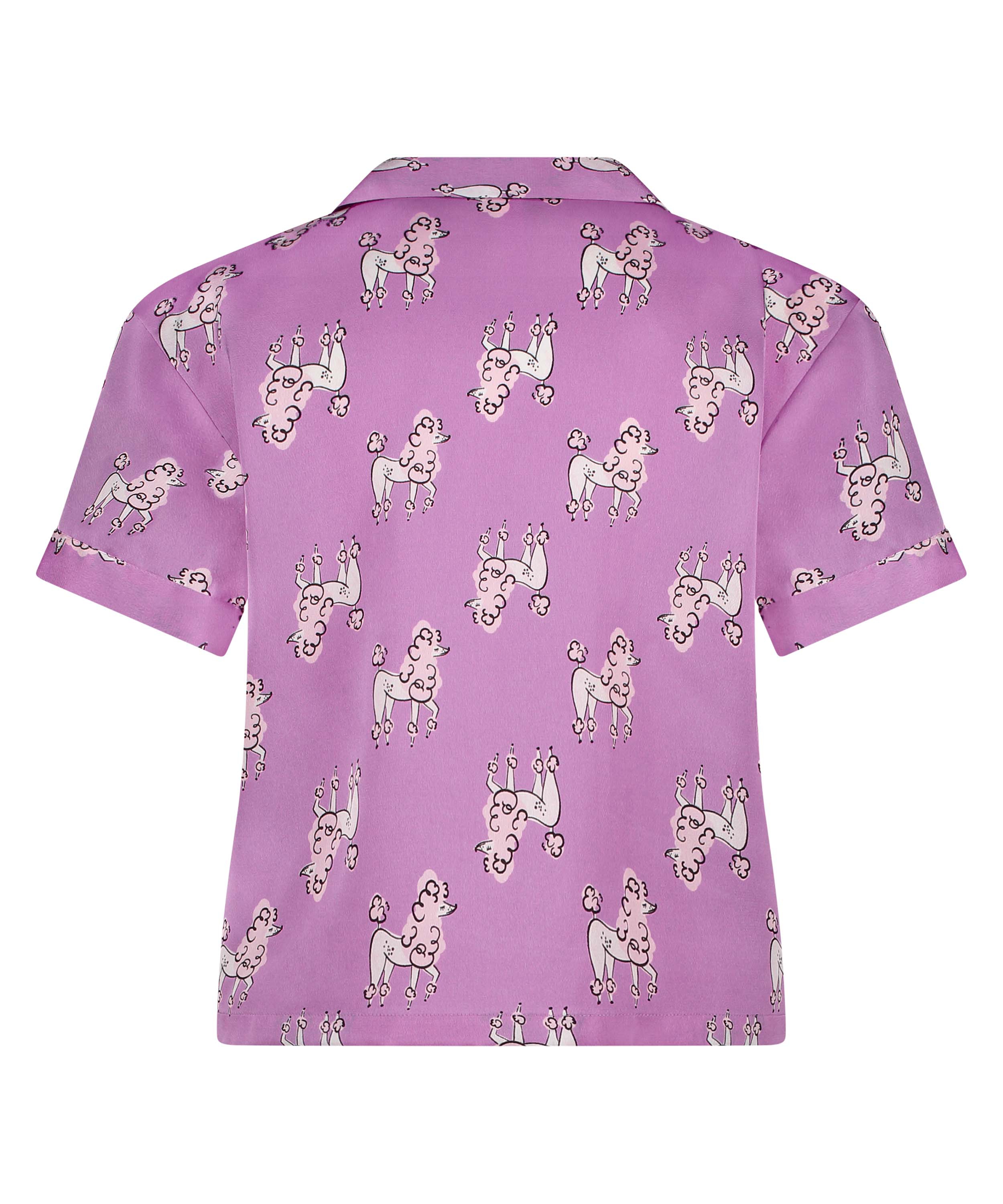 Kortærmet satinjakke, Lilla, main