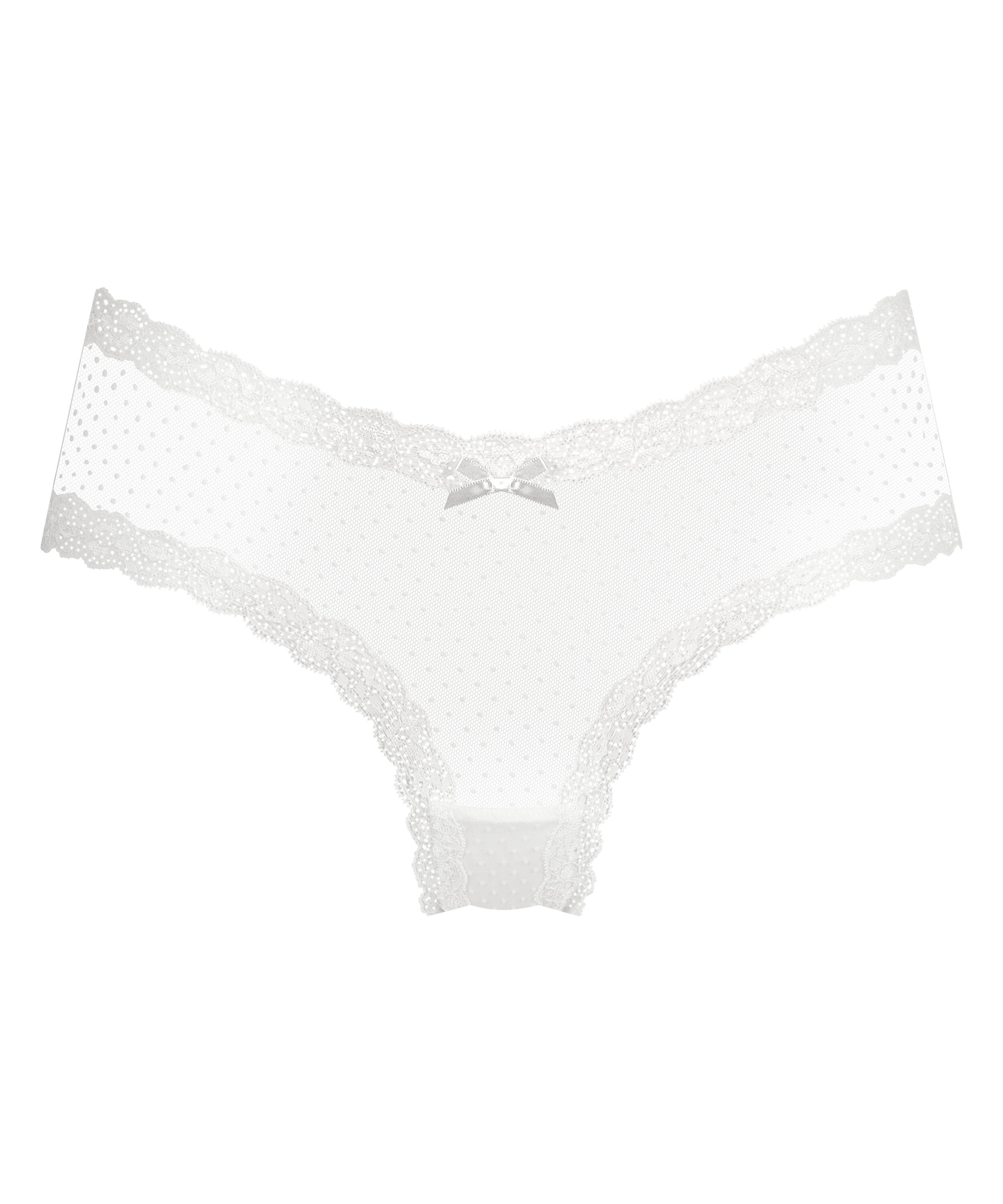 Brasiliansk trusse V-shape Mesh, Hvid