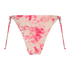 Bikinitrusse med høj benudskæring Tie Dye, pink