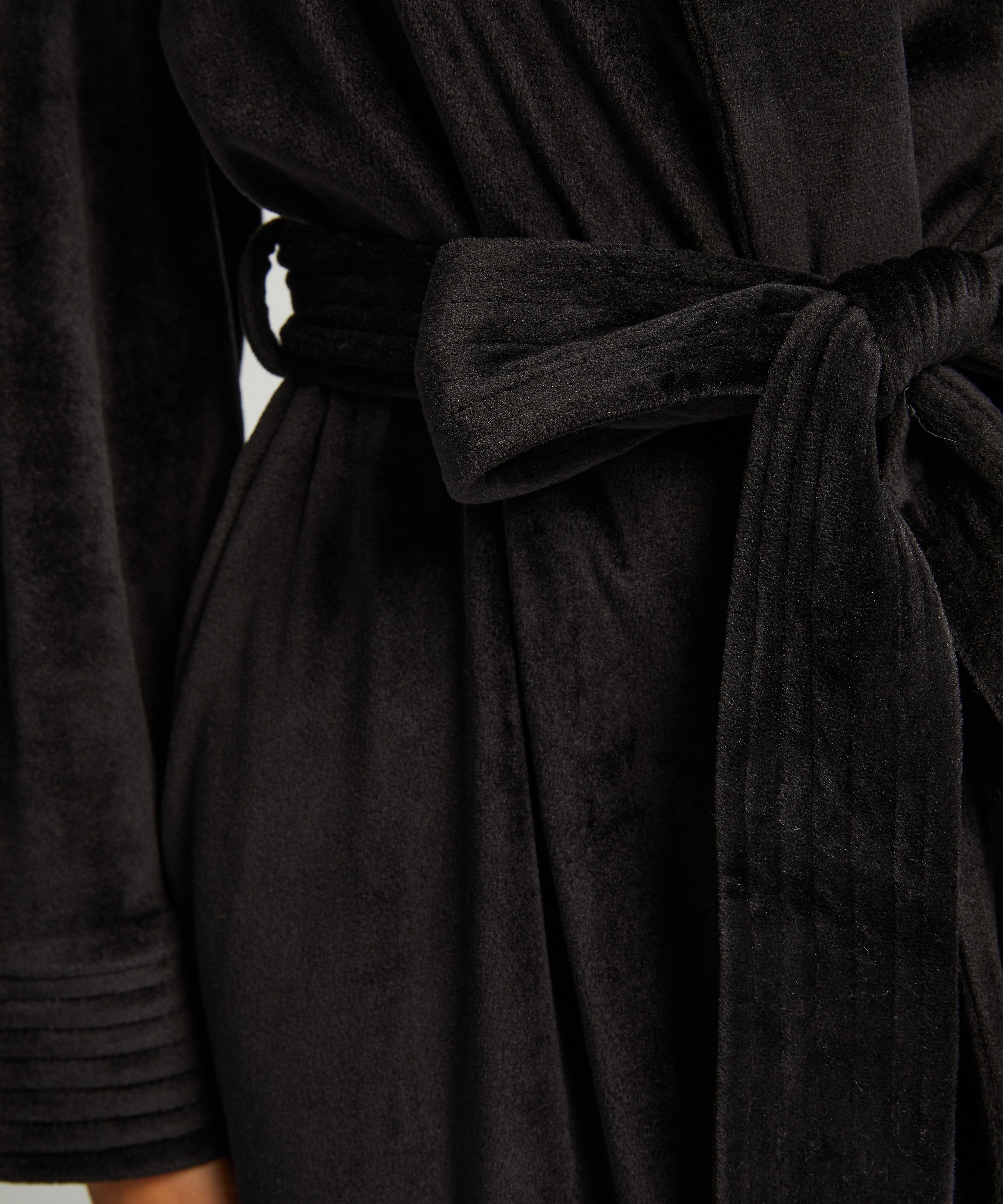 Badekåbe Velours, Sort, main