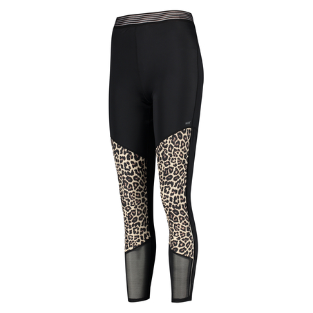 HKMX High waisted sportsleggings Leopard, Grå