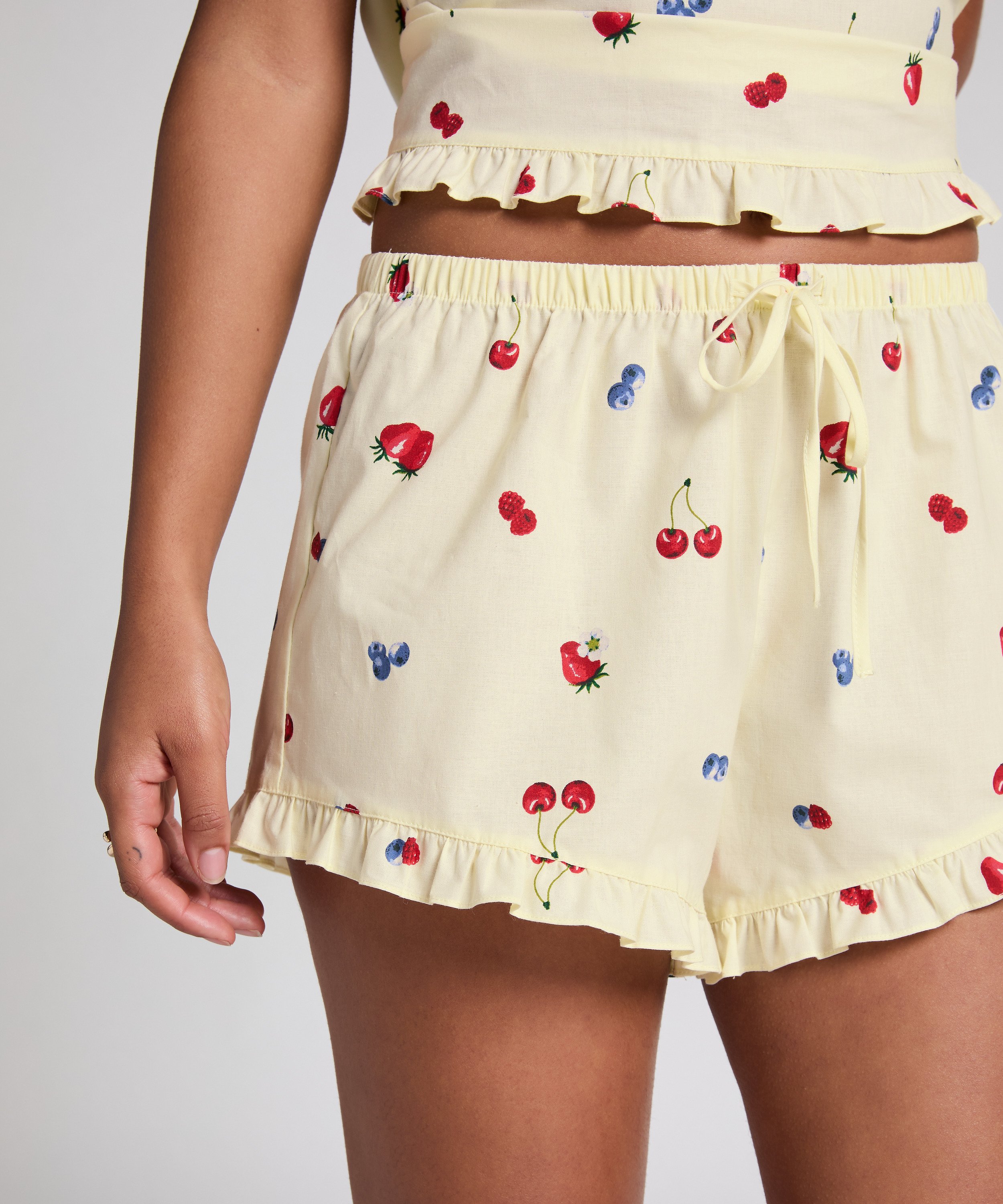 Vævede shorts, Gul, main