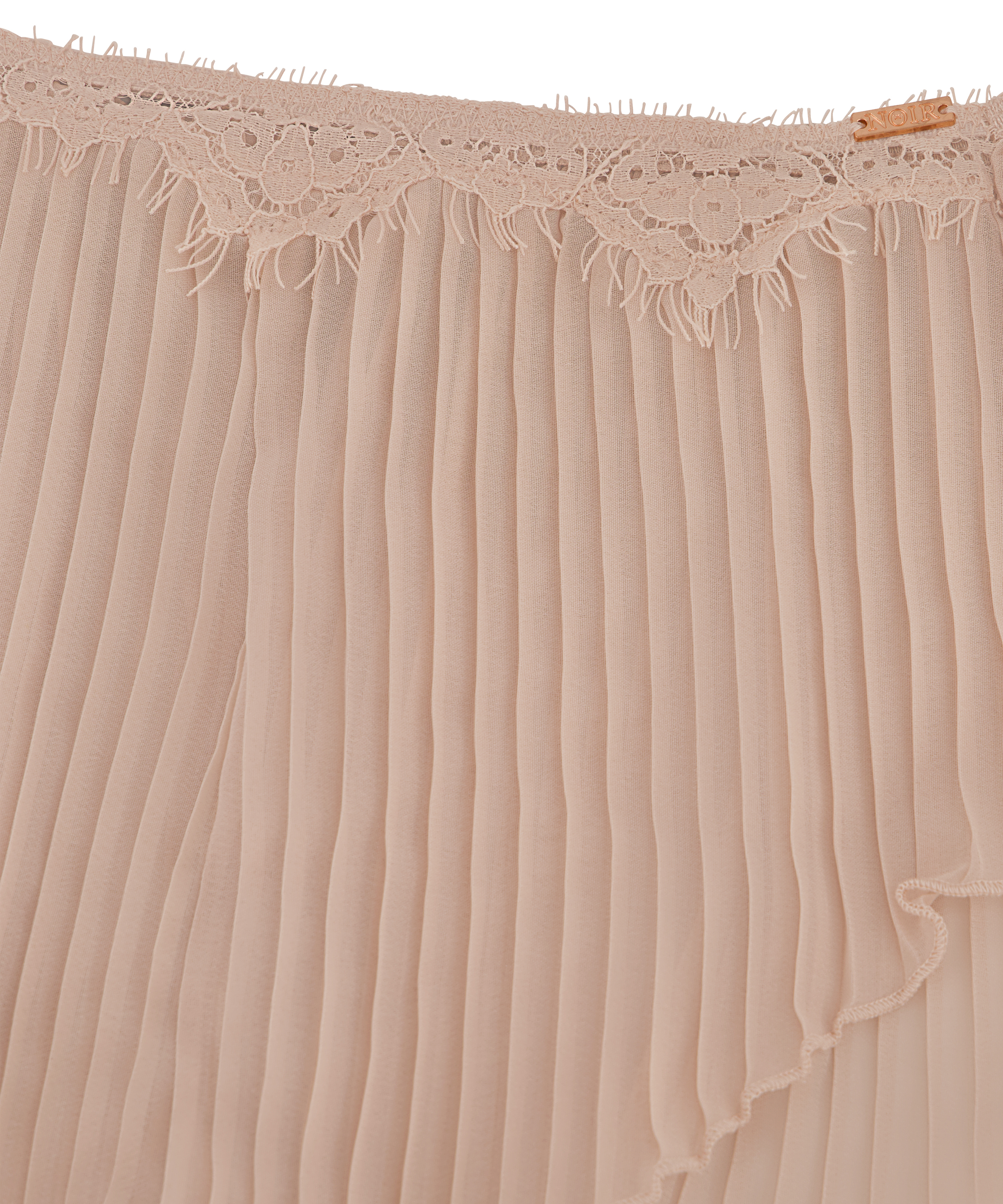 Cami-sæt Chiffon Plisseret, Lyserød, main