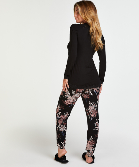 Pyjamass&aelig;t til amning, Sort