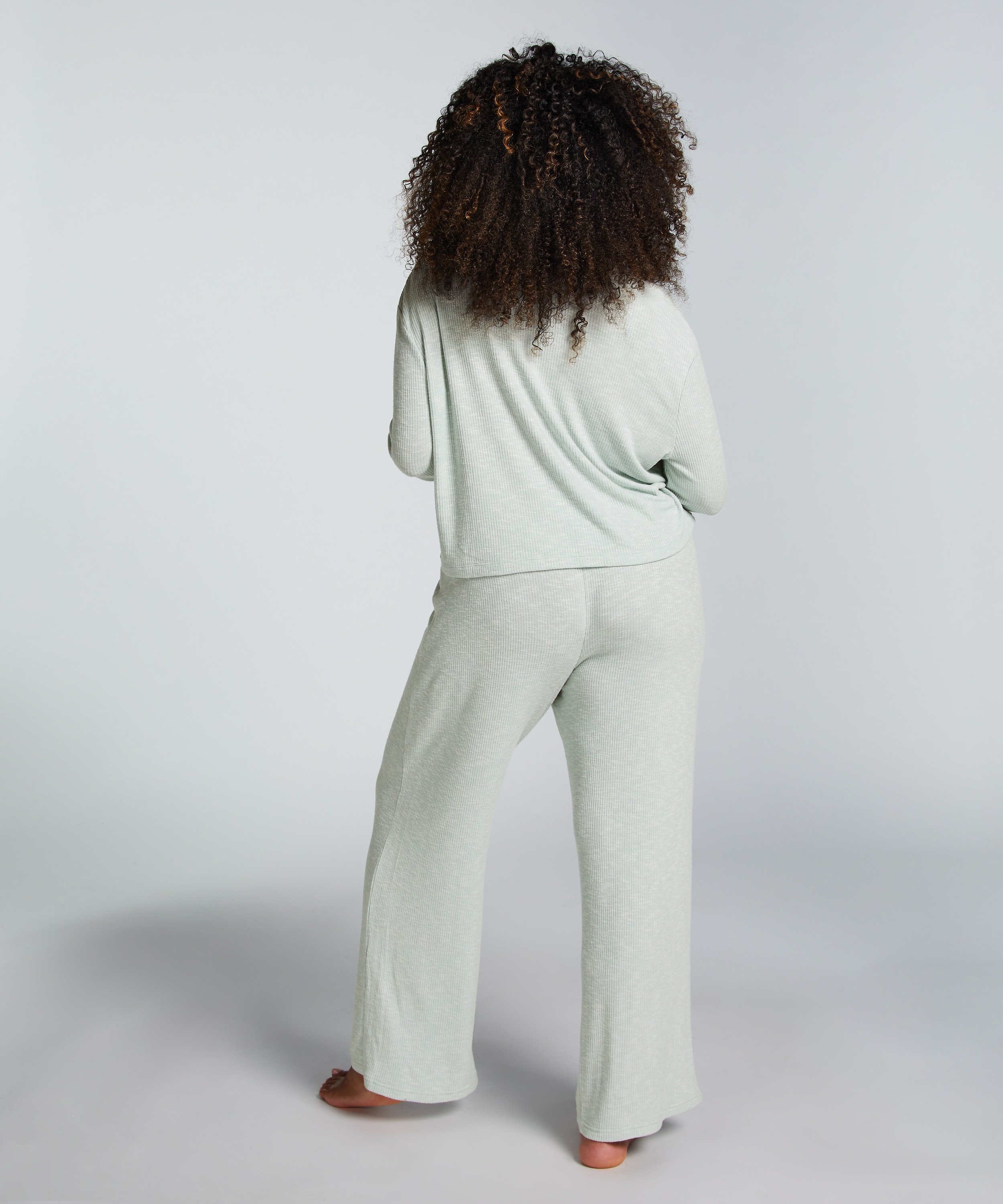 Lang&aelig;rmet pyjamastop, Gr&oslash;n, main