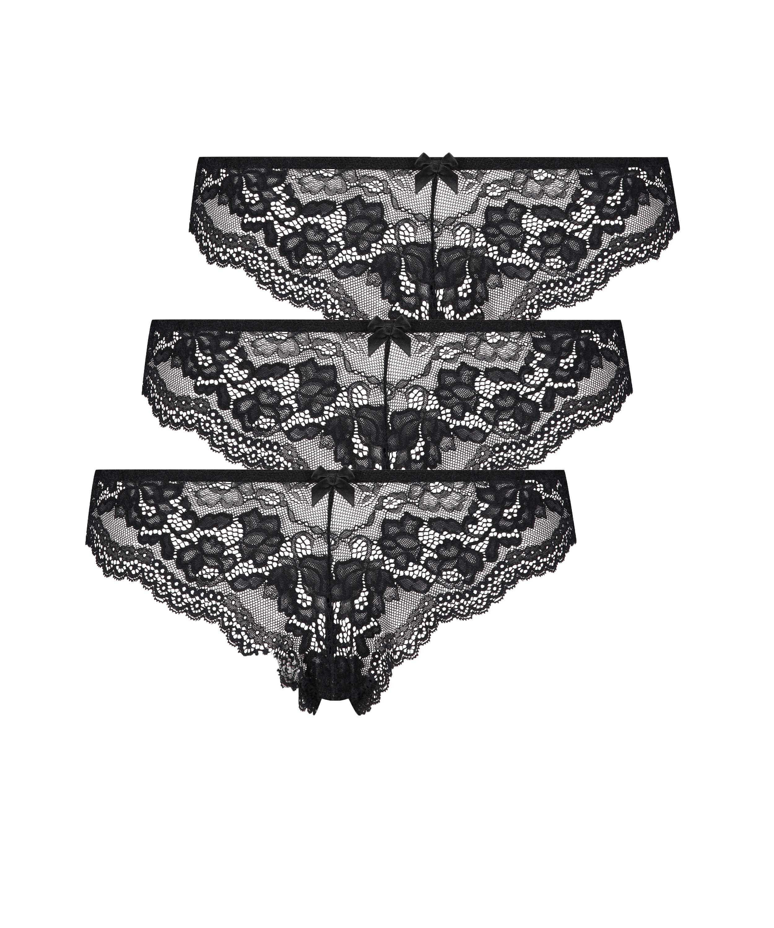 3-styks-pakning brasilianske trusser Chelsea, sort, main