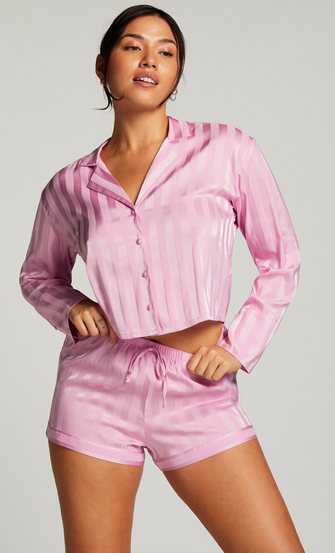 Pyjamasshorts Satin, pink