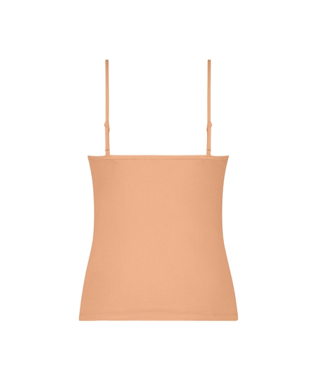 Cami Rib Lace top, Lyserød