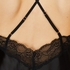 Camitop Satin Lace, Sort