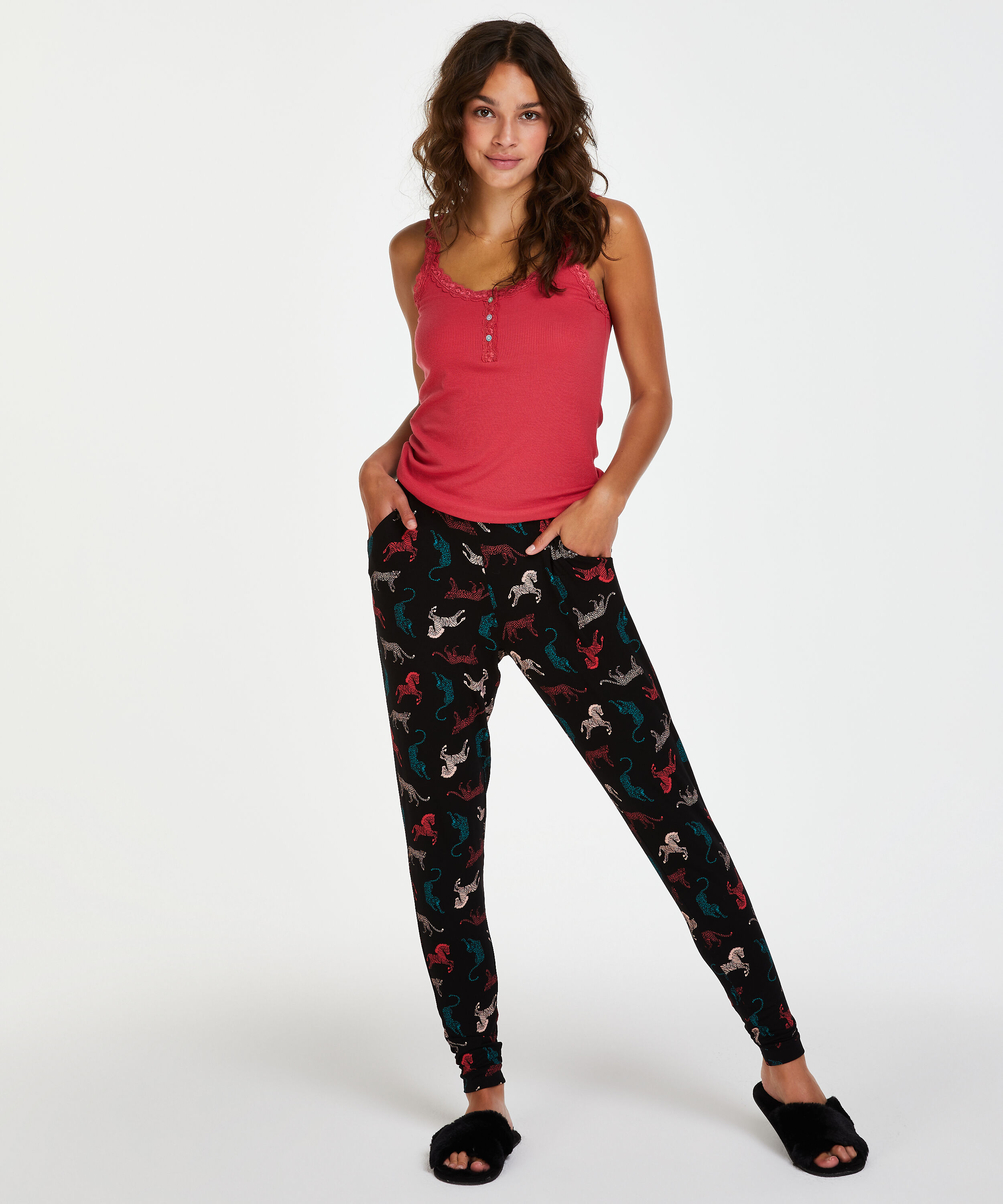 Pyjamasbukser Jersey, Sort