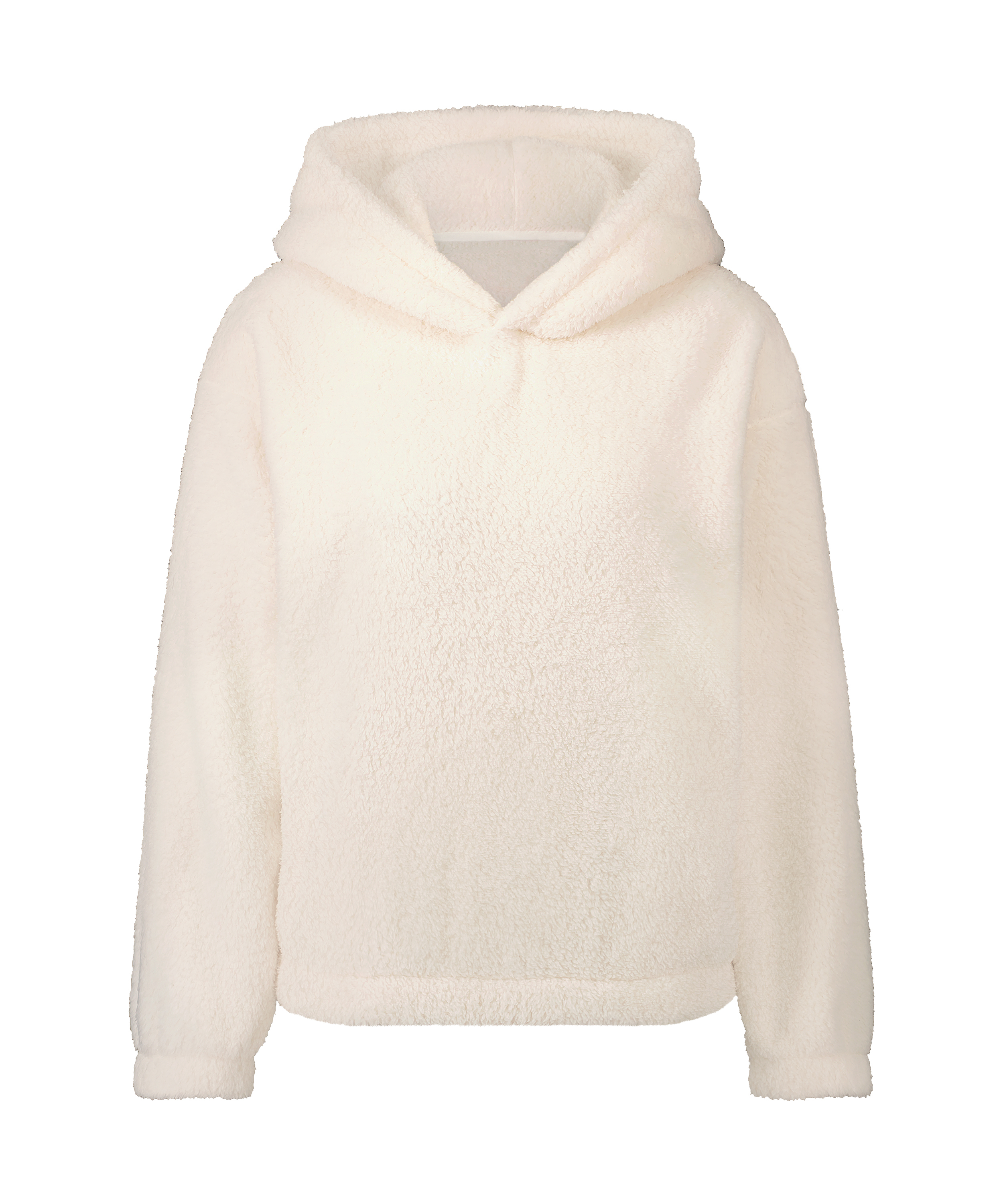 Hættetrøje Fleece Snuggle, Hvid, main