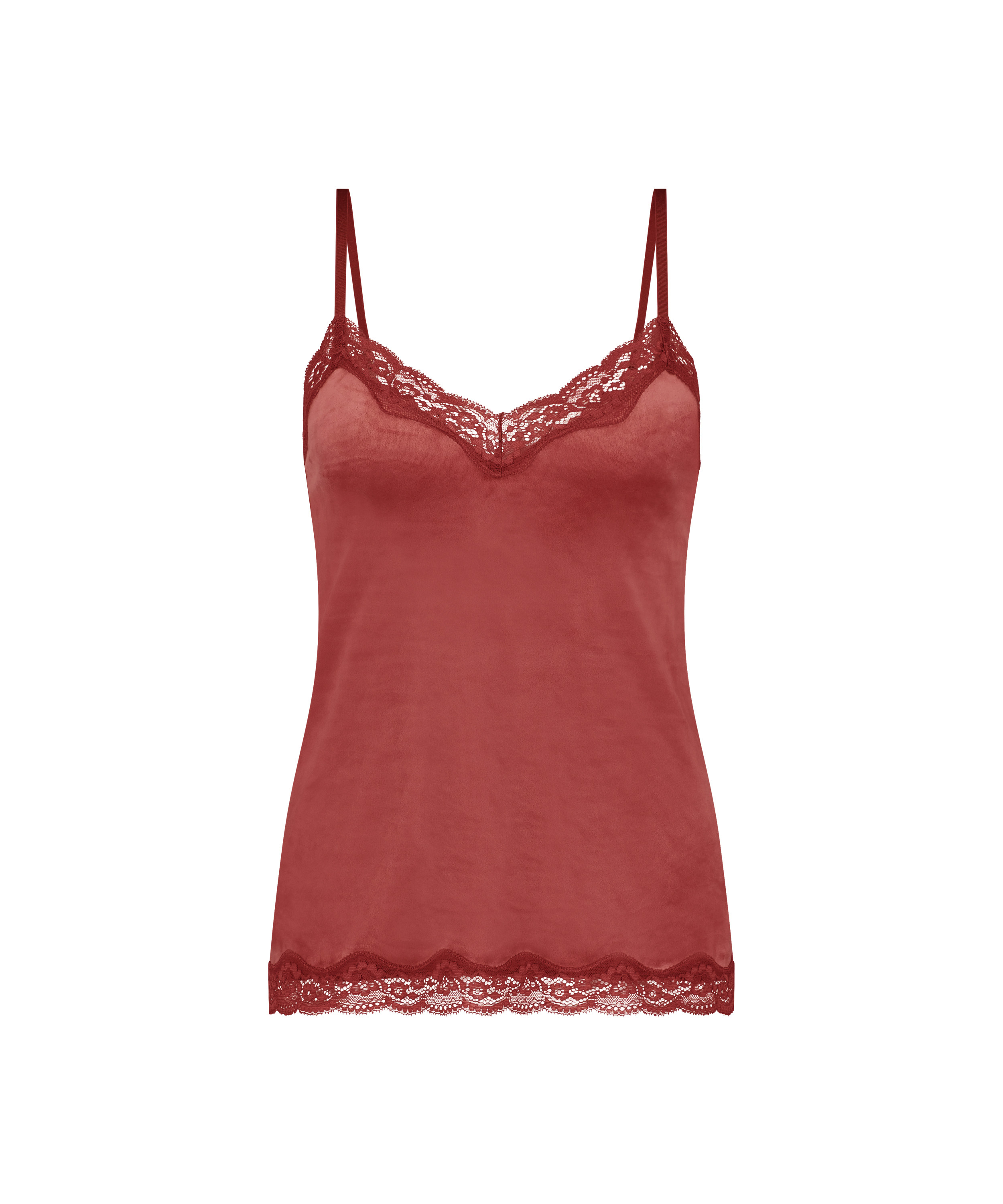 Cami top Velours Lace, Lyser&oslash;d, main