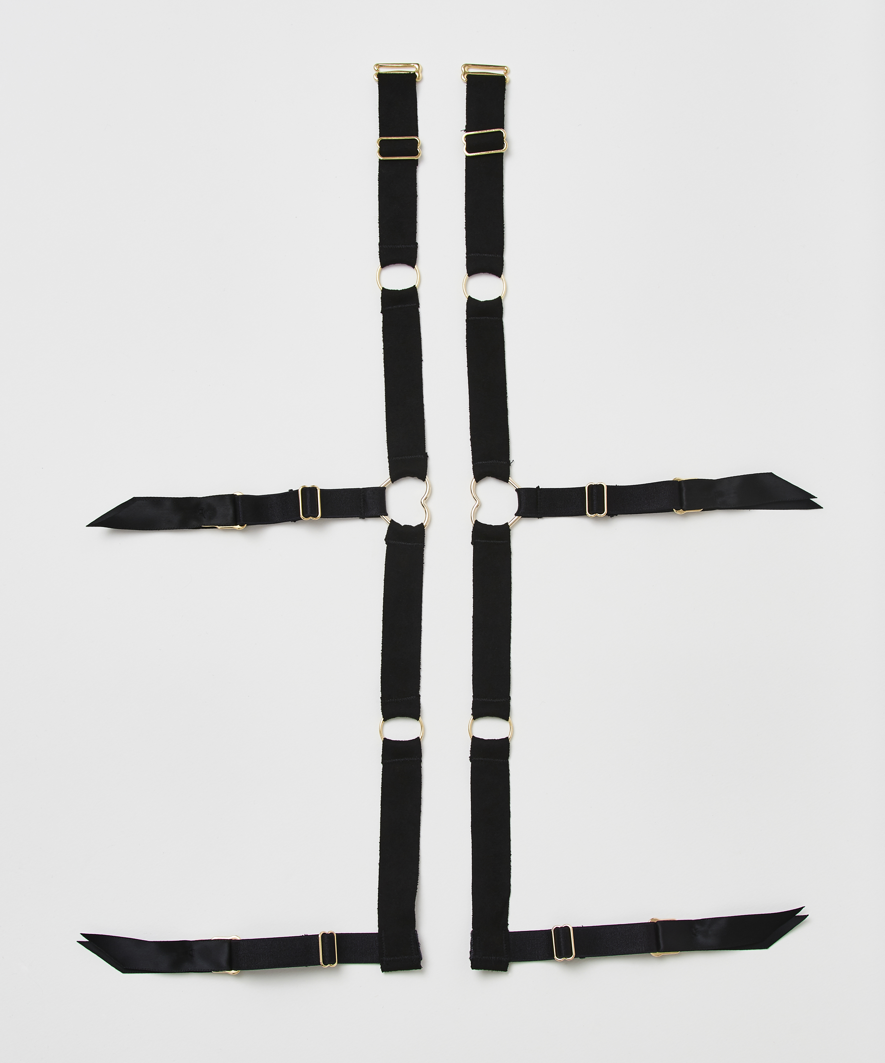 Private Suspender Cuffs, Sort, main