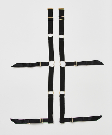 Private Suspender Cuffs, Sort