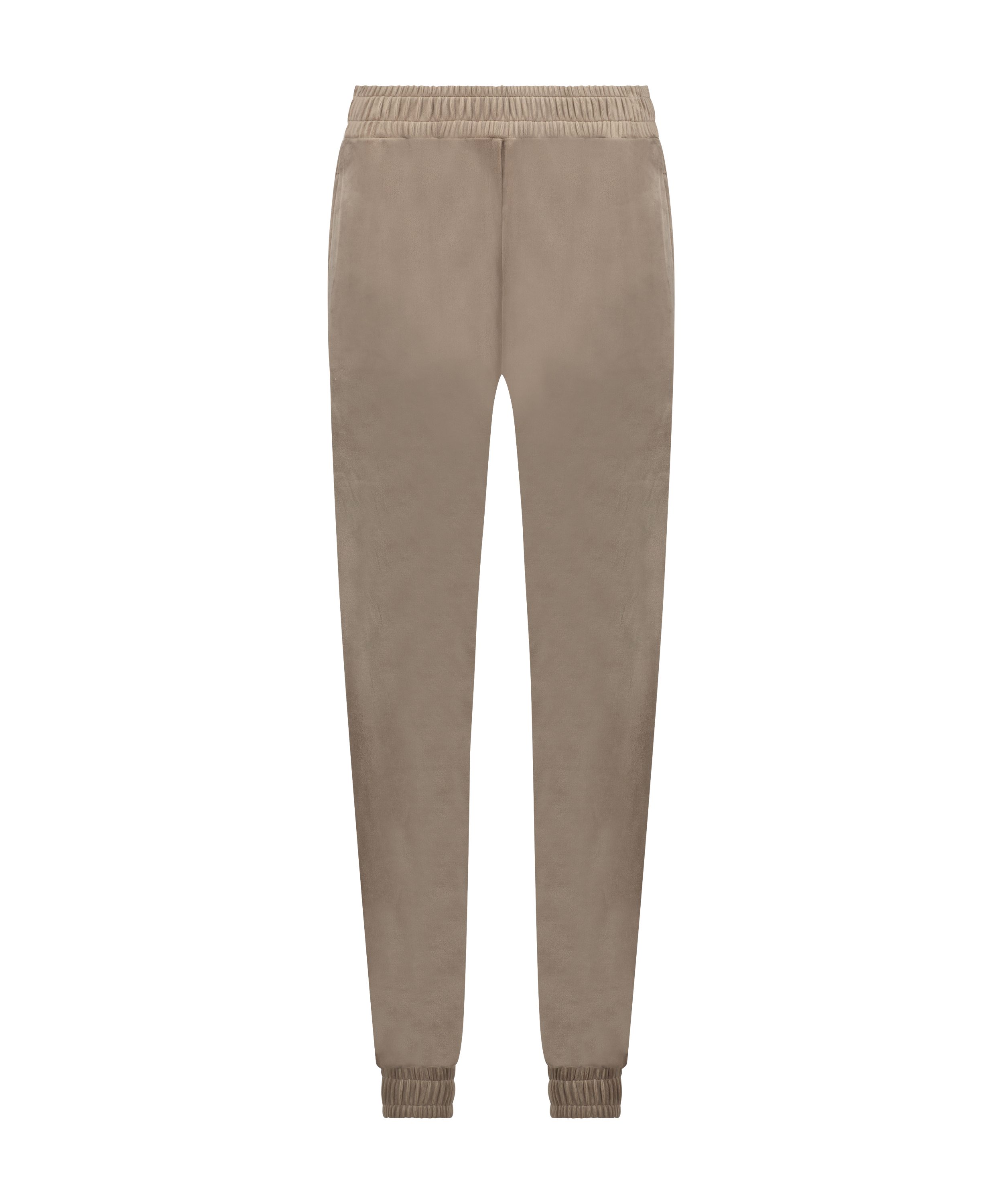 Tall joggingbukser velour, Brown, main