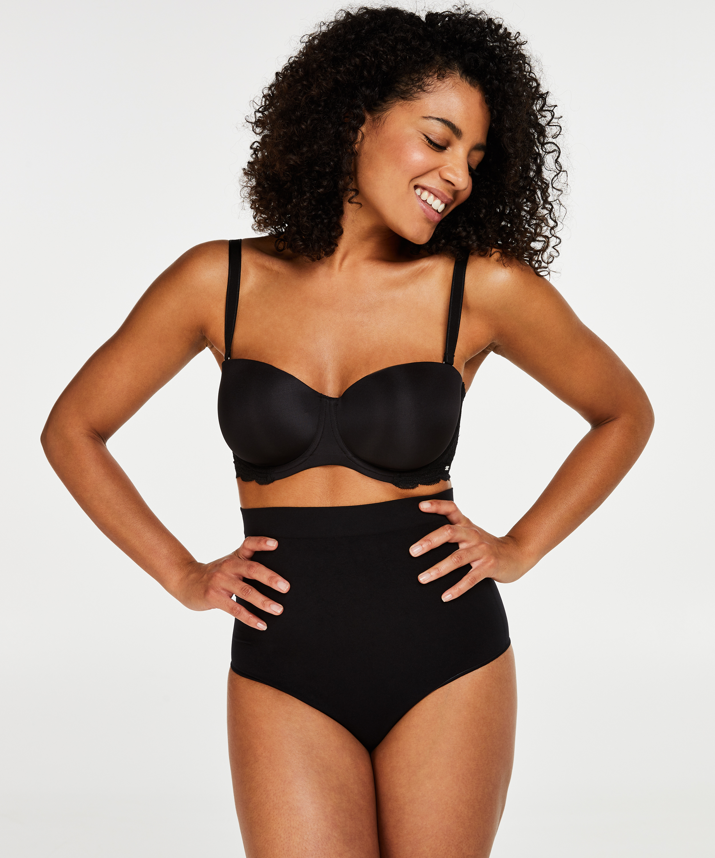 Opstrammende højtaljet g-streng - Level 2, sort, main