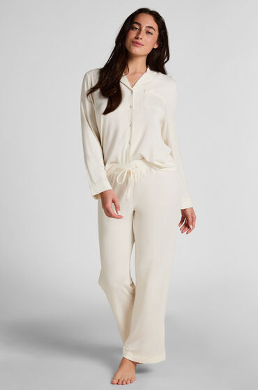 Hunkemöller Langærmet jerseyjakke Essential Hvid