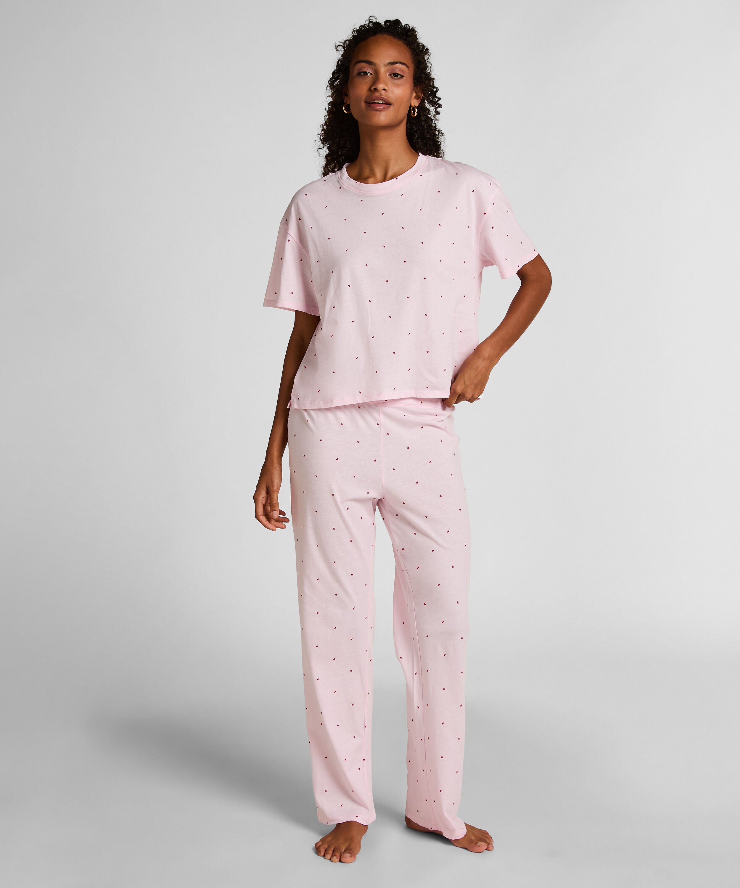 Pyjamassæt i bomuld med print