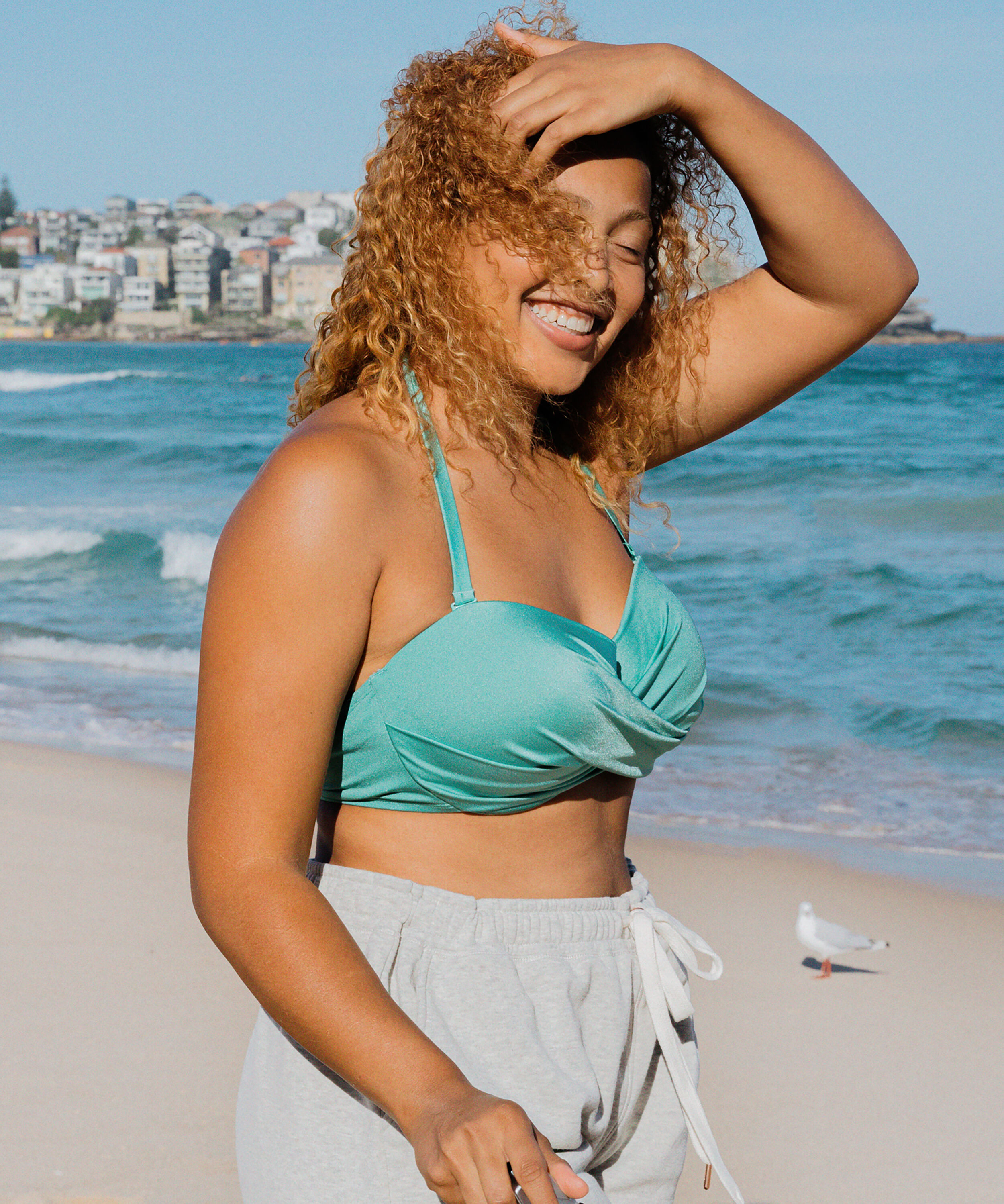 Formst&oslash;bt push-up b&oslash;jle-bikinitop SoCal, gr&oslash;n