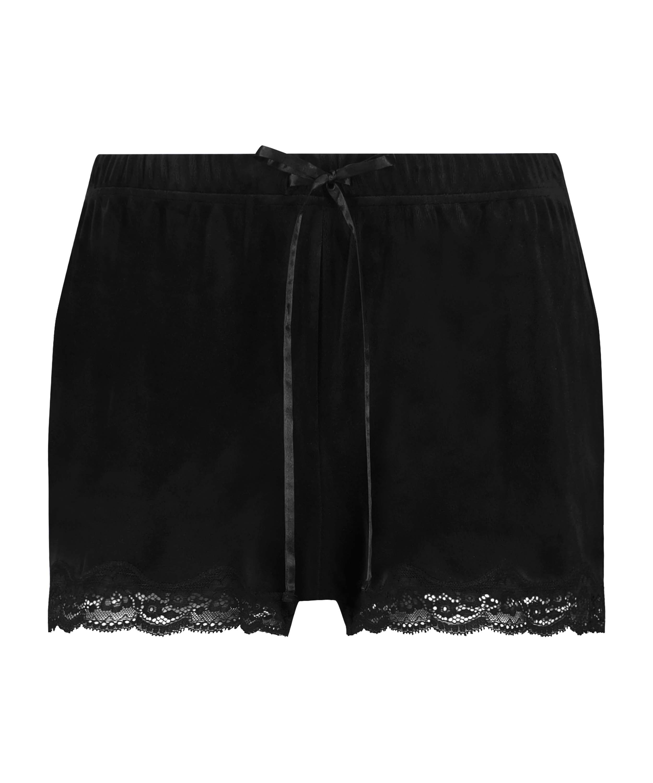 Shorts velour Lace, Sort, main