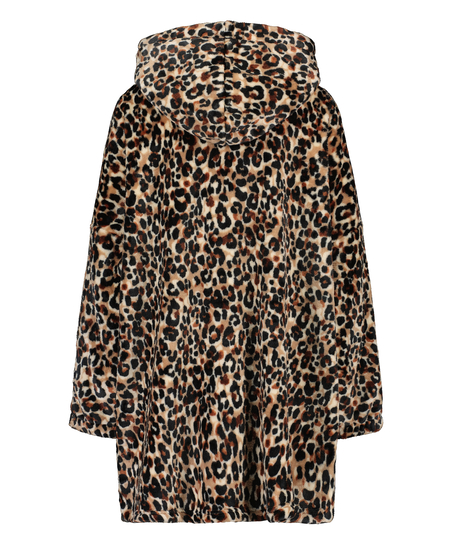 Flannel Fleece Hoodie, Brun