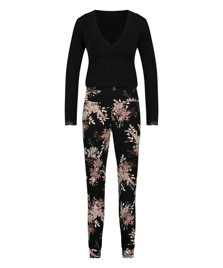 Pyjamass&aelig;t til amning, Sort