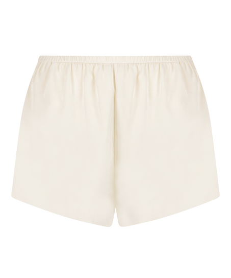 Shorts Satin Minimal, Hvid