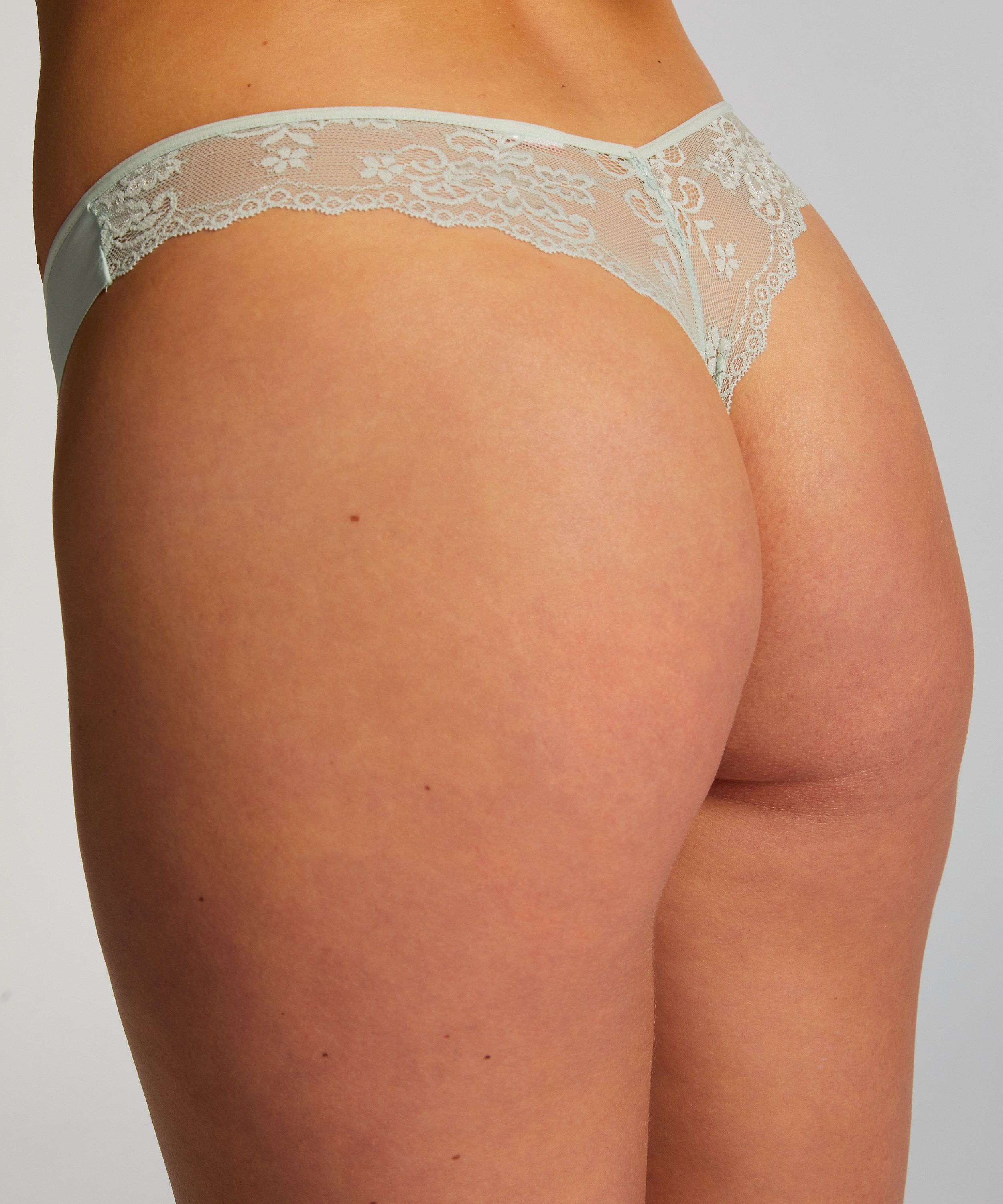 Usynlig g-streng Lace Back, Grøn, main