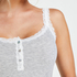 Singlet top cami rib lace, Gr&aring;