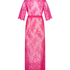 Allover Lace lang kimono, pink