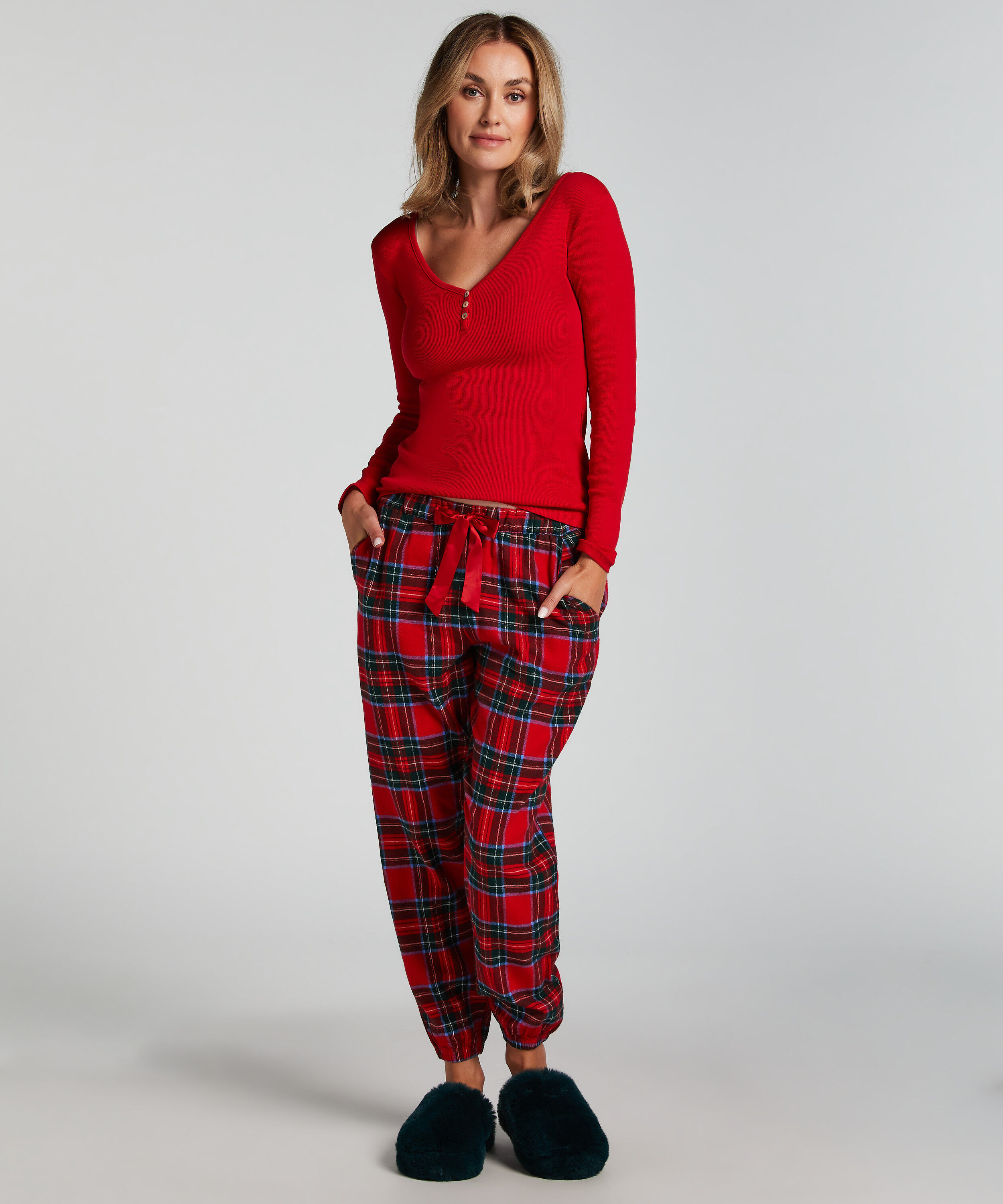 Pyjamassæt Flannel, Rød