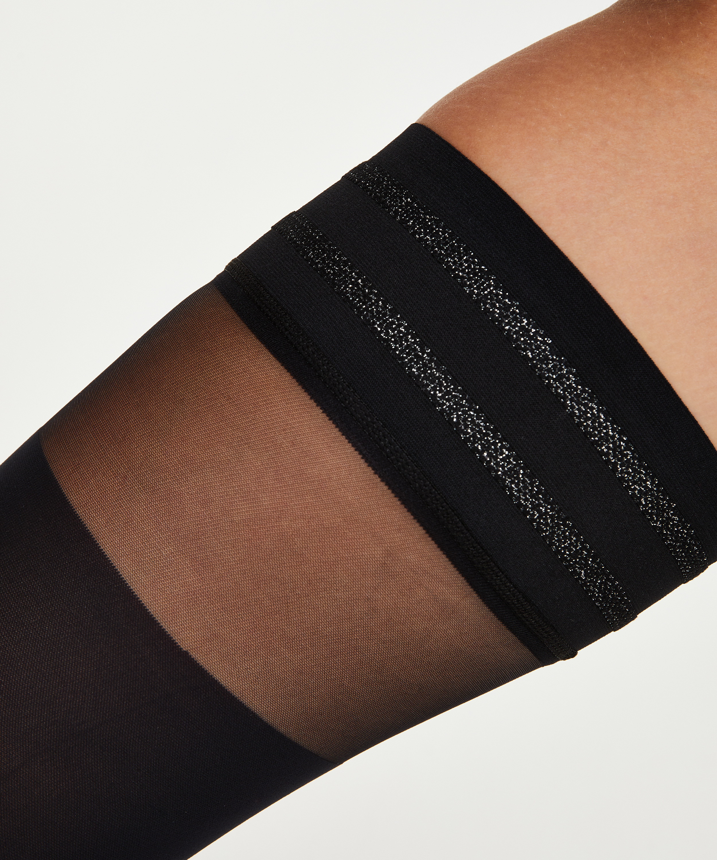 Stay-up 50 Denier Lurex Davy Top, Sort, main