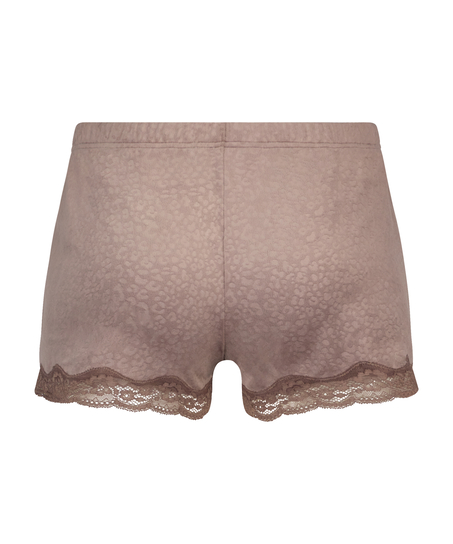 Velours Lace shorts, Brown
