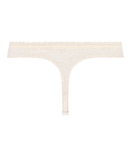 G-streng Bomuld, Beige