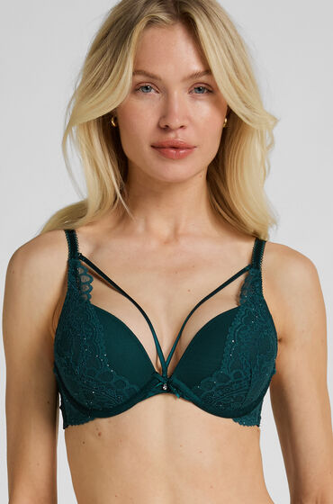 Hunkemöller Polstret push-up bøjle-bh Isadora Grøn