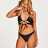 Bikinitrusse med høj benudskæring Juicy, sort