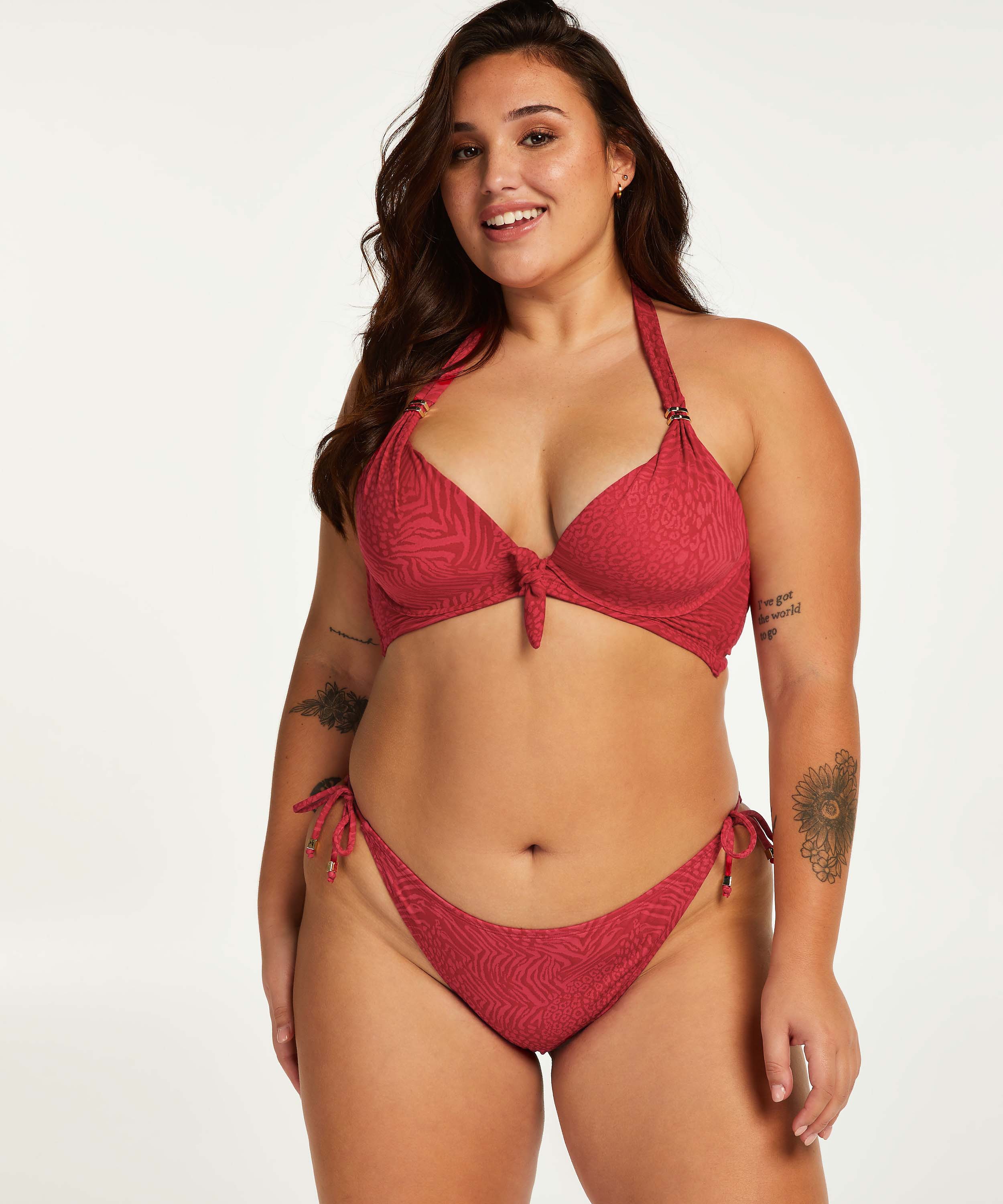 Formstøbt bikinitop med bøjle Kai Størrelse E +, rød, main